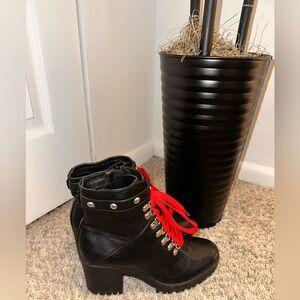 Stylish Black and Red Women's Boots